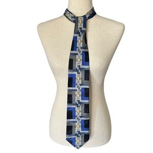 Señori de señori Men's‎ Multicolor Geometric Silk Necktie